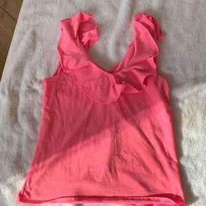 Lilly Pulitzer Vibrant Pink Ruffled Blouse